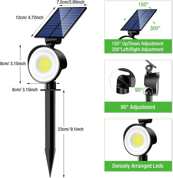 Solar Spot Lights Outdoor Waterproof, Landscape Spotlights6