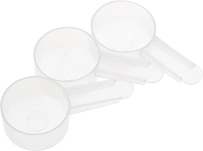 3 Pack Tablespoon Measuring Spoons, 1 Tbsp (15 Ml) Plastic Coffee Scoops | Clear Short-Handle 1 Tbsp Scoops for Coffee, Loose Tea, Protein Powder, Spices, Baking Ingredients, and Powdered Supplements.8