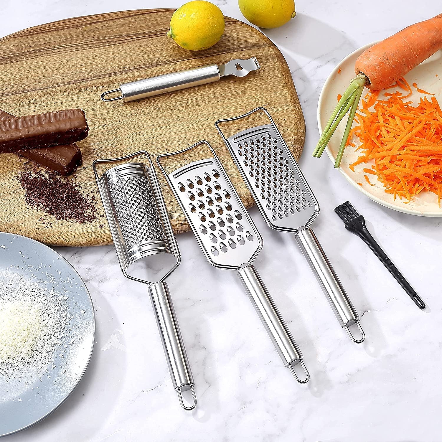 stainless-steel-cheese-grater-set-set-of-5-kitchen-grater-peeler-slicer-lemon-zester-with-cleaning-brush-for-vegetable-fruit-chocolate