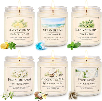 6 Pack Scented Candles Gift Set: 42Oz Soy Candles, Jar Candles for Home1