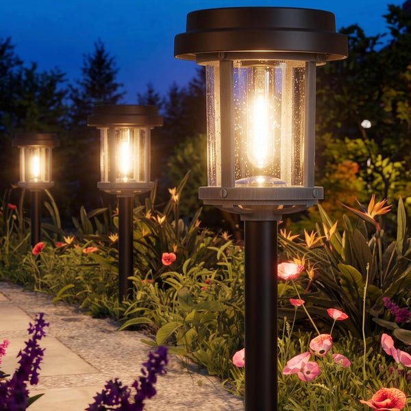 6 Pack Solar Pathway Lights Outdoor, 20 LM Solar Lights for Garden1