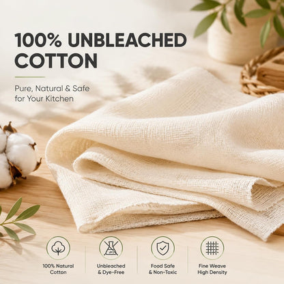 Reusable Cheesecloth,Grade 100,20X20 Inch Hemmed Cheese Cloth for Straining Craft,100% Cotton Unbleached Cloth Strainer for Cooking,Baking,Juicing,Cheese Making,Ultra Fine and Dense,Washable7