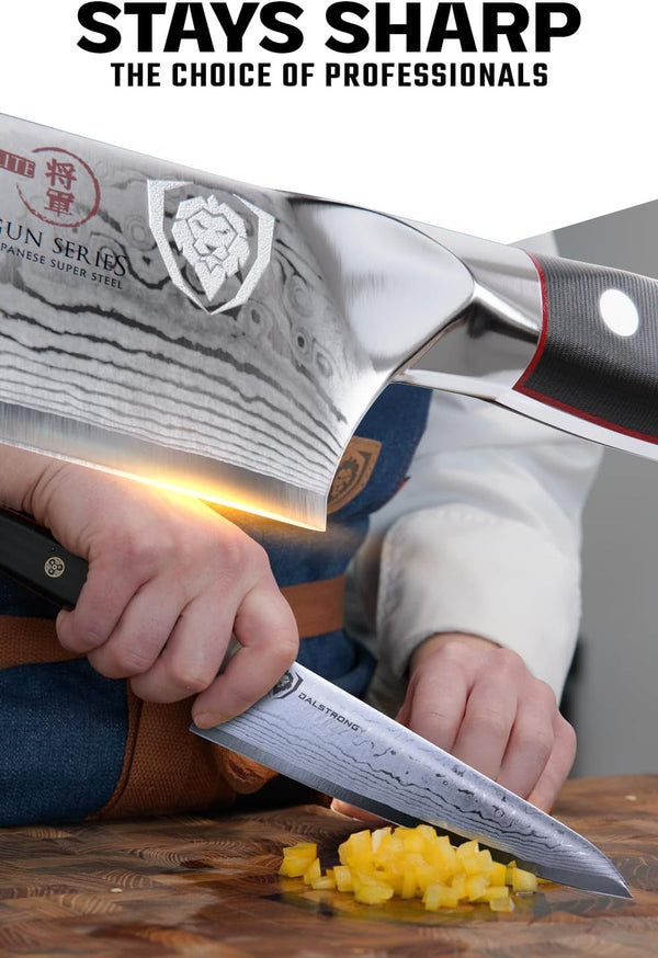 Chef Knife - 7 Inch Blade - Shogun Series ELITE - Damascus - Japanese AUS-10V Super Steel - G10 Black Handle - Razor Sharp Kitchen Knife - Full Tang Cooking Chef'S Knife - Sheath2