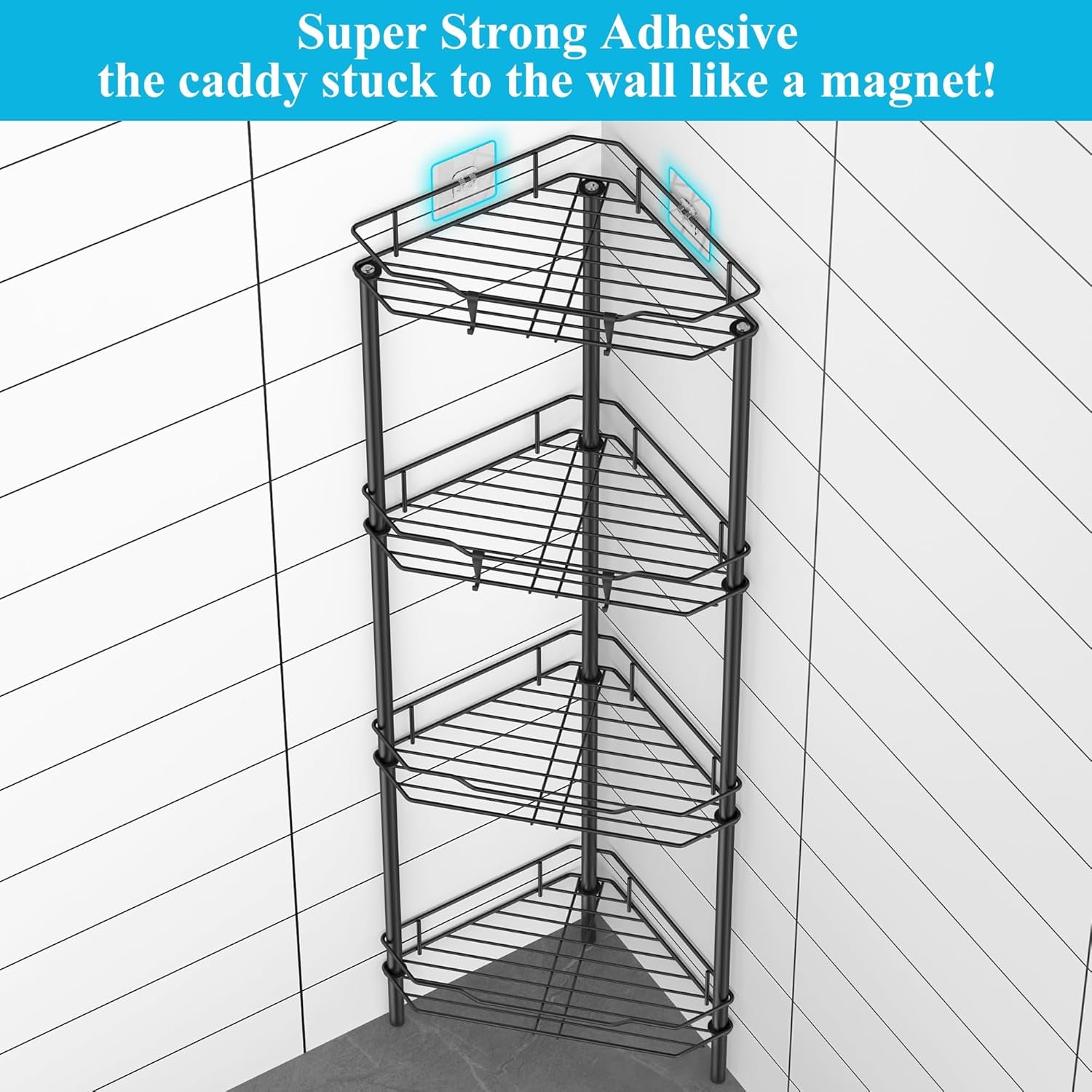 4-tier-floor-standing-corner-shower-caddy-organizer-shelf-with-hooks-bathroom-shelves-stand-rack-black