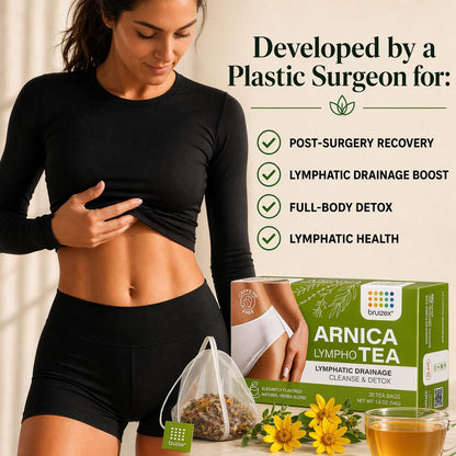 Arnica Tea, Bruising & Swelling Relief, Ginger, 30-Pack | for Post Surgery Recovery after Liposuction, Tummy Tuck, 360 Lipo, BBL; Lymphatic Drainage and Fibrosis Support2