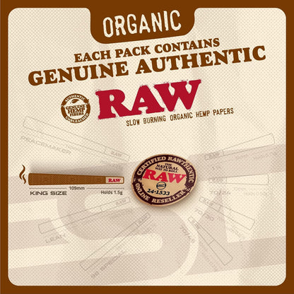 Cones Organic King Size - 100 Pack - Slow Burning Pre Rolled Cones with Tips Included5