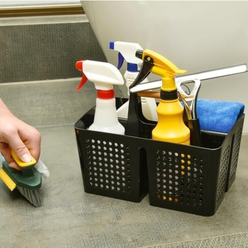 portable-shower-caddy-basket-with-3-compartments-and-handle-pink