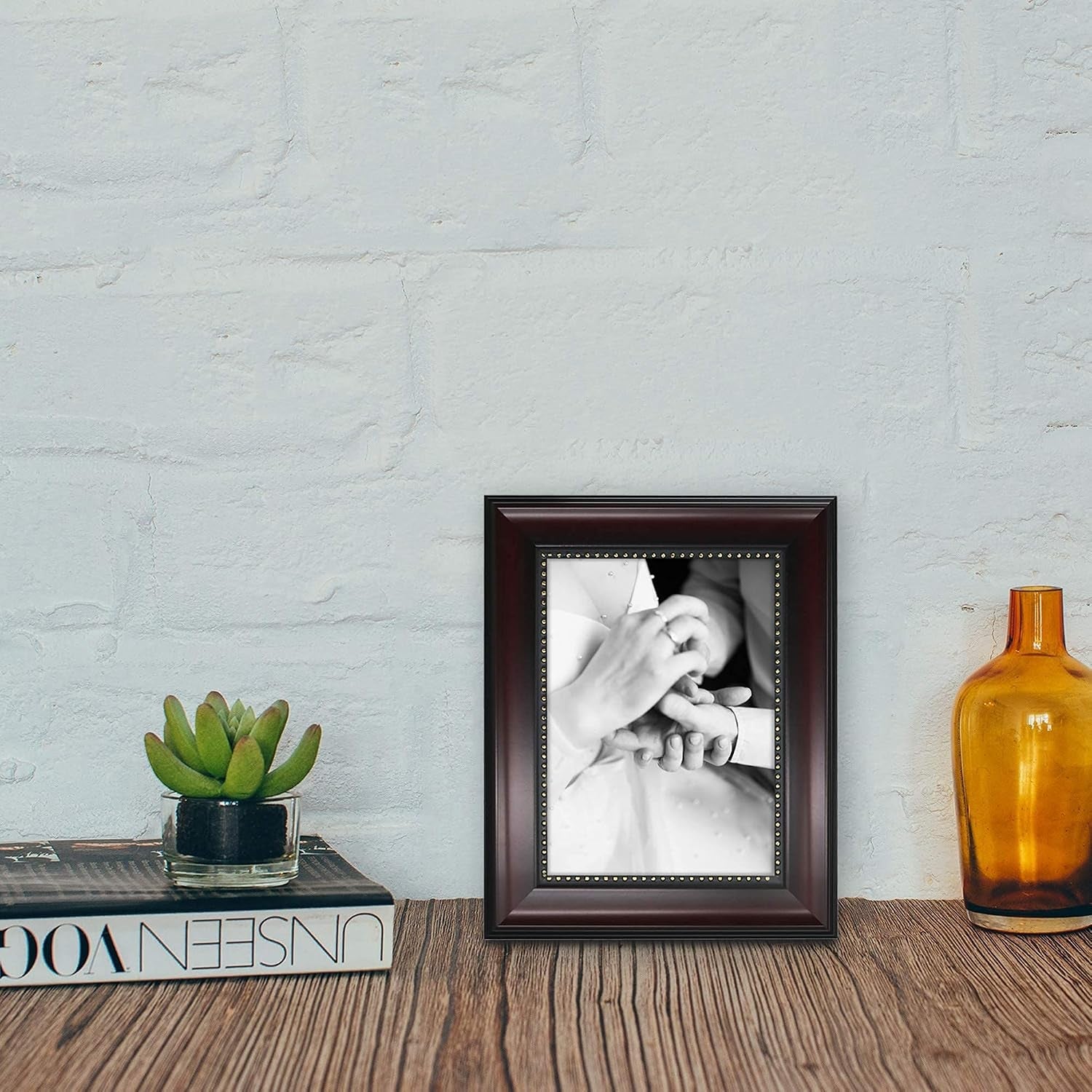 5x7-picture-frames-real-glass-display-photos-for-wall-or-tabletop-mahogany-with-gold-beads-2-pack