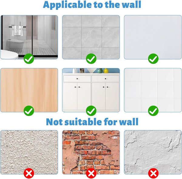 4 Pack Clear Adhesive Suction Sticker for No Drilling Bathroom Shower Shelf Accessories, Super Strong Adhesive Wall Sticker for Shower Caddy and More6