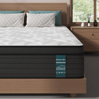 Extra Firm Queen Mattress 12 Inch, Hybrid Mattress Pain Relief | Deep Sleep Cooling Bed in Box, for Back & Side Sleepers, 365-Night Trial & Forever Warranty, Certipur-Us Certified1