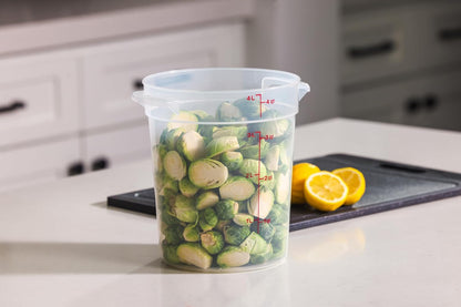 Food Storage Containers with Lids (Bpa-Free) - 4 Quart - Food Grade Buckets with Lids (2 Pack) - for Dough Proofing and Brining (Translucent)4