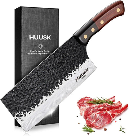 Meat Cleaver Chopping Knife -Butcher Knife with Forged Texture1