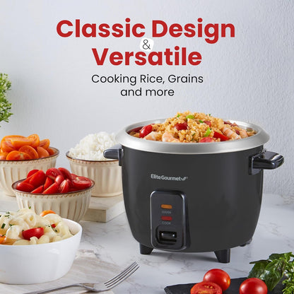 ERC003BX Rice Cooker, Keep Warm, Black, 6 Cups Cooked | 3 Cups Uncooked - Also Makes Soups, Stews, Grains and Hot Cereals for Versatile One-Pot Meals2