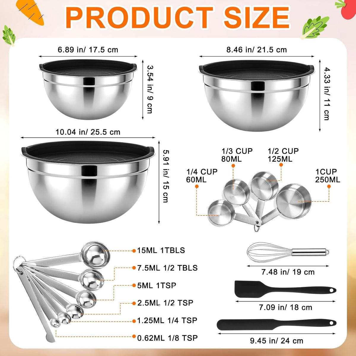 18-pack-stainless-steel-mixing-bowls-with-lids-set-includes-stainless-steel-measuring-cups-and-spoons-wire-balloon-whisk-silicone-spatulas-suitable-for-kitchen-cooking-bakingblack