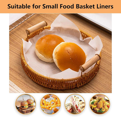 100Pcs 6" X 6" Unbleached Parchment Paper, Burger Patty Paper, Non-Stick Squares Wax Paper Sheets for Seperating Patty, Cookies, Baking, Wrapping Candies5