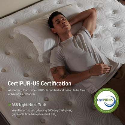 14 Inch King Size Mattress the Feel Most Sleepers Prefer King Mattress Hybrid | Contouring Memory Foam Comfort & Balanced Support for Back and Side Sleepers – Medium-Firm (King, 14, 14, Inches)6
