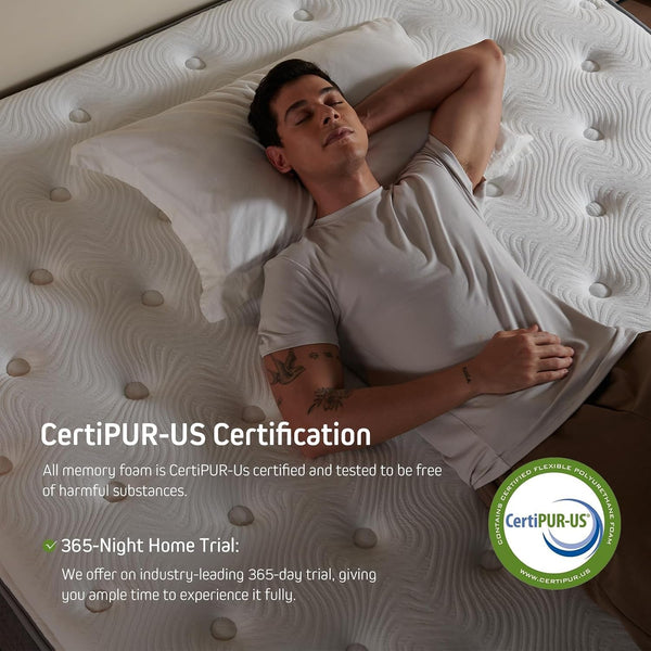 14 Inch King Size Mattress the Feel Most Sleepers Prefer King Mattress Hybrid | Contouring Memory Foam Comfort & Balanced Support for Back and Side Sleepers – Medium-Firm (King, 14, 14, Inches)6