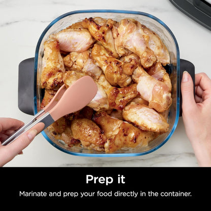 Ninja 4Qt Cleancrisp Glass Container with Storage Lid, Crispi, XSKSFN4QT6