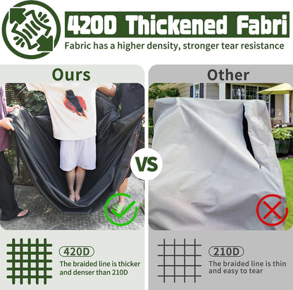 Patio Chair Covers 2 Pack, Waterproof Outdoor Furniture Covers, Heavy Duty Wicker Swivel Chair Covers for Garden Lawn 32" W X 37" D X 36" H4