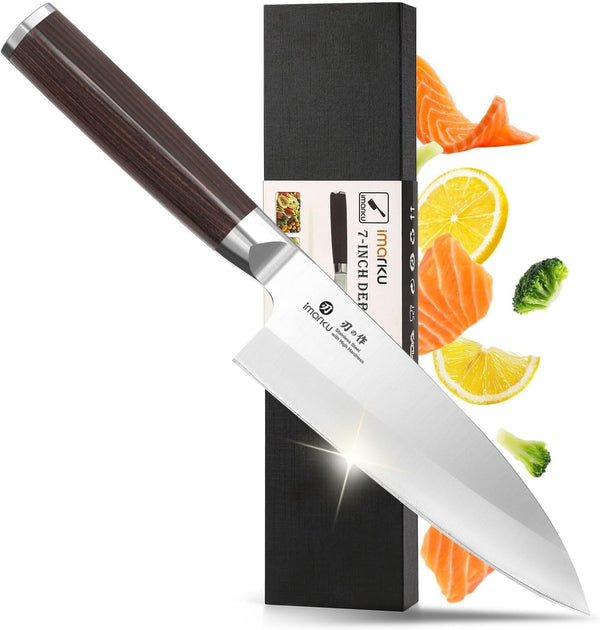 7" Deba Knife, Japanese Single Bevel, Ultra Sharp Fish Fillet1