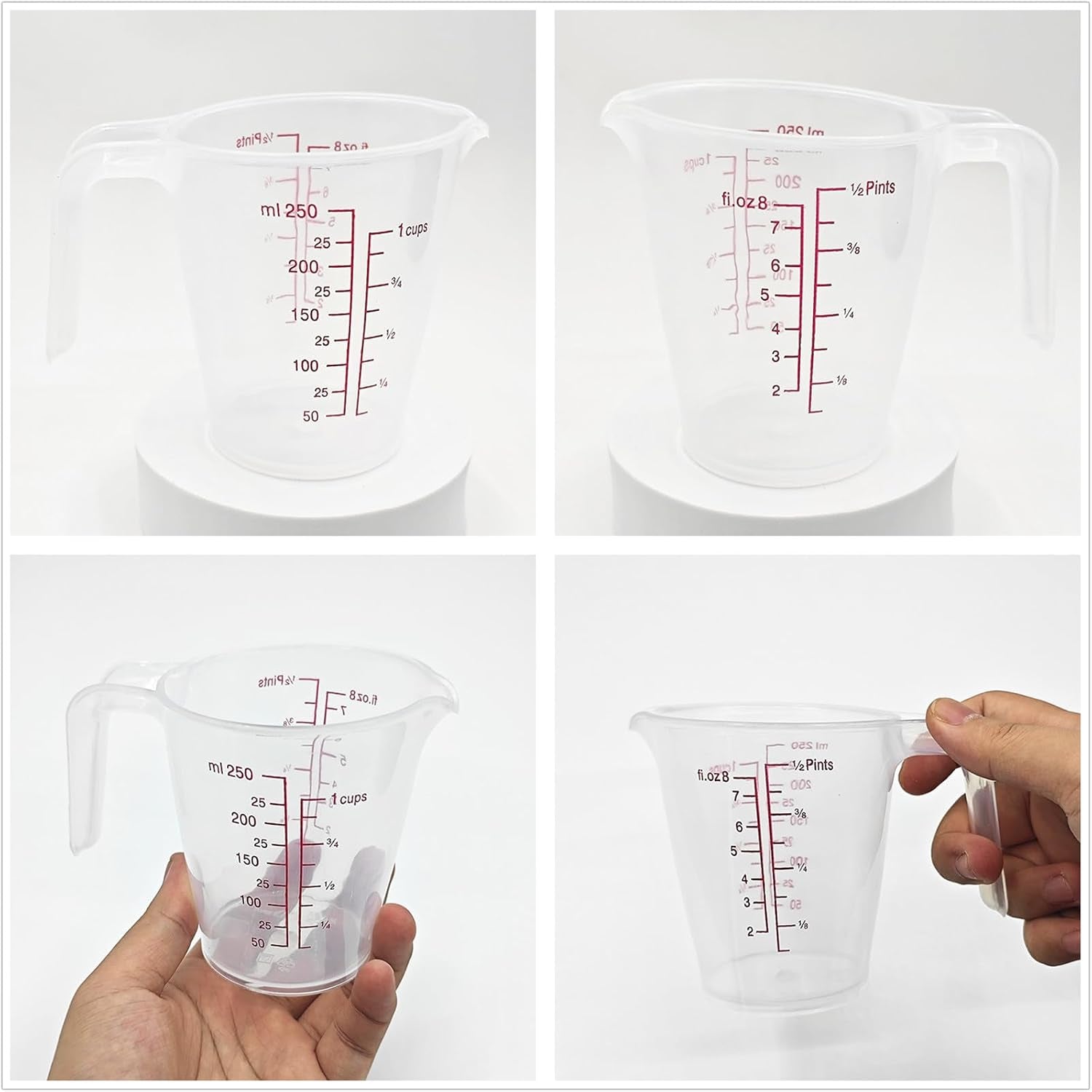 plastic-measuring-cup-2pcs-250ml-measuring-mug-8-16oz-with-handle-graduated-pitcher-for-baking-flour-oil-powder-cooking-kitchen-measure-container-stackable-250ml-0-06gal