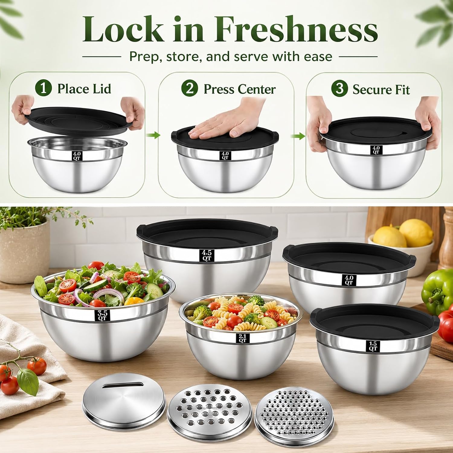 8pcs-mixing-bowls-with-lids-set-5-nesting-mixing-bowls-3-grater-attachments-lids-stainless-steel-mixing-bowls-for-mixing-serving-size-1-5-2-1-3-5-4-4-5-qt-black