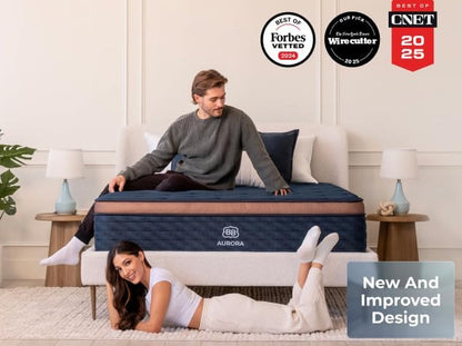 Brooklyn Bedding Aurora Luxe 14 Inch King Hybrid Mattress | Soft Feel | Cloud Pillowtop Upgrade | CERTIPUR-US Certified Foam2