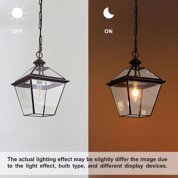 Copper Outdoor Pendant Light Fixtures, 16.5" H Large Lantern6