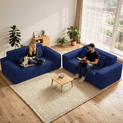 75'' Modern Loveseat Sofa, No Assembly Required Comfy Deep Seat Couches 1 Pcs for Living Room, Bedroom, Apartment3