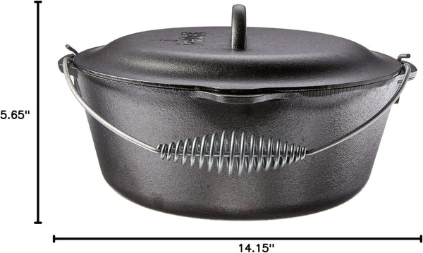 Pre-Seasoned Cast Iron Dutch Oven with Bail Handle, 7 Quart | Heavy-Duty Campfire Ready Cooking Pot & Lid, Cast Iron for Indoor & Outdoor Cooking, Naturally Nonstick5