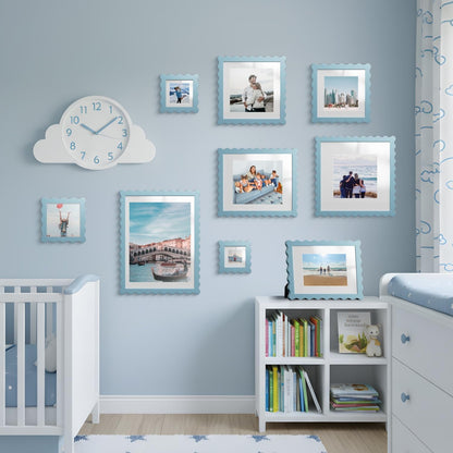 8.5X11 Wavy Picture Frame with Real Glass, Tabletop & Wall Mount6
