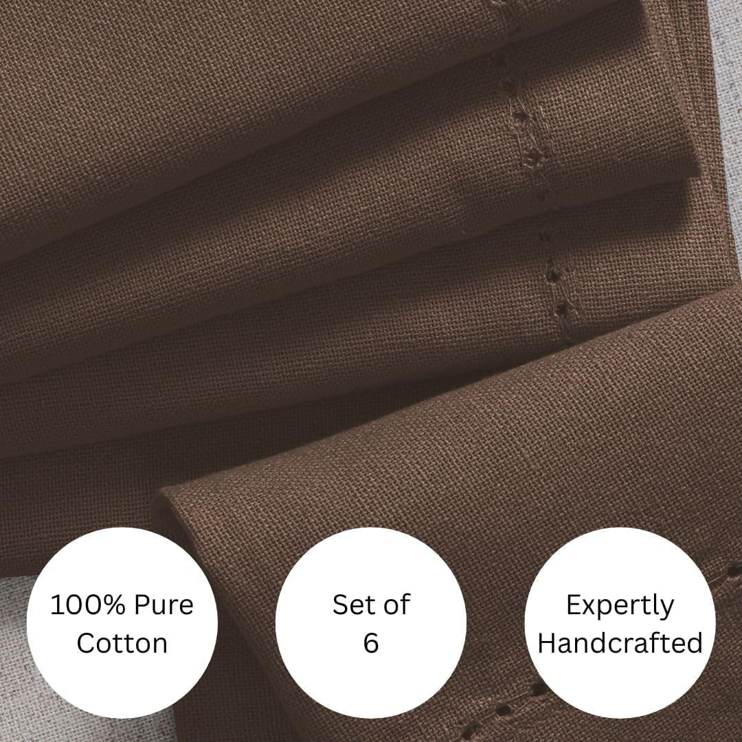 100-cotton-solid-cloth-dinner-napkins-18x18-inch-with-hemstitch-mitered-corners-soft-reusable-washable-for-everyday-use-special-occasions-christmas-set-of-6-chocolate-brown