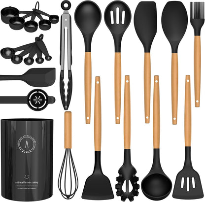 Silicone Kitchen Utensils Set, Heat-Resistant Cooking Utensils, Bpa-Free9