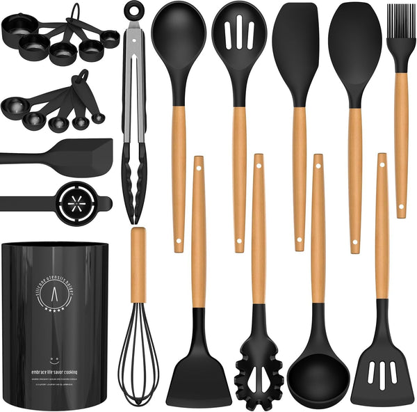 Silicone Kitchen Utensils Set, Heat-Resistant Cooking Utensils, Bpa-Free9