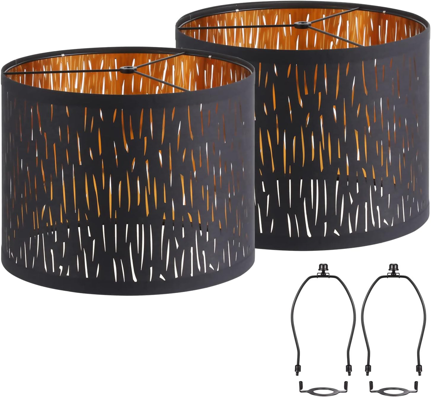 black-lampshades-set-of-2-drum-lamp-shade-with-hollow-carved-design-12-7-x-12-7-x-10-inches-lampshades-for-table-lamp-floor-lamp-pendant-light-lamp-shade-harp-holder-included