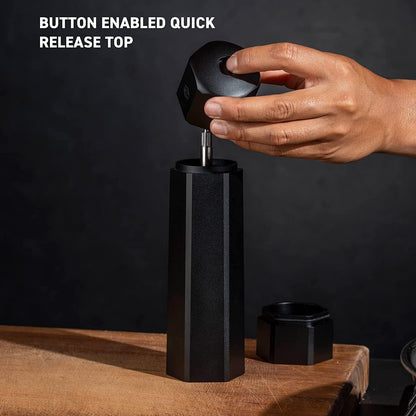 Hexclad Hexmill Pepper Grinder, Aluminum Matte Black, 10 Grind Settings7