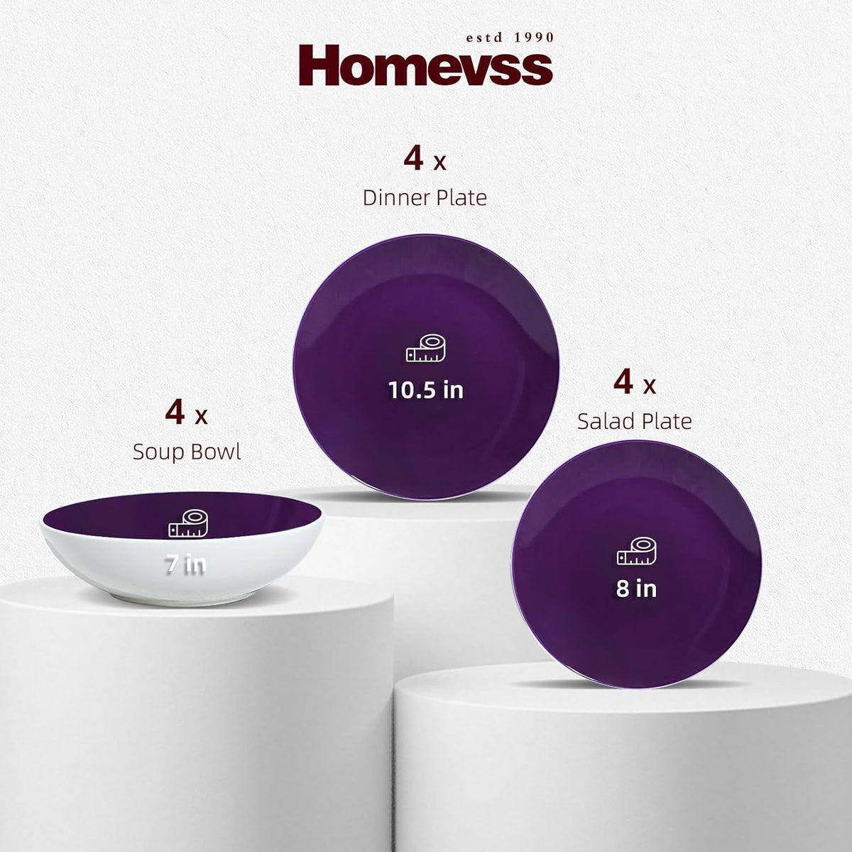 homevss-stoneware-coupe-shape-12pc-dinnerware-set-outside-white-inside-purple