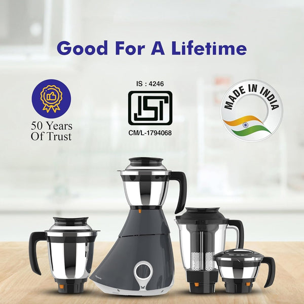 Matchless Mixer Grinder 4J, 110 V, Grey, 550 Watts6
