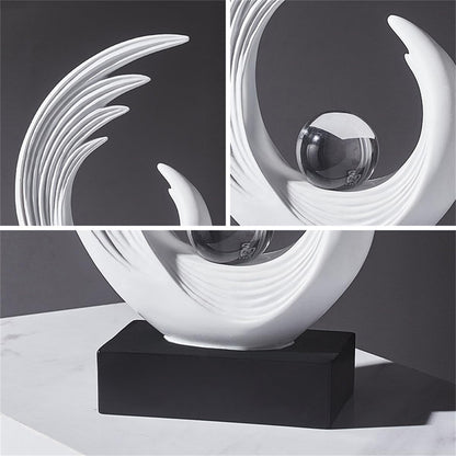 Modern Sculptures Dinning Room Shelf Decor Home Décor Accents | Abstract Art Accessories Decoration for Coffee Table Entryway Console Office Desk Living Room Shelves Housewarming Gift3