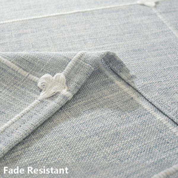 Cotton Square Tablecloth 70 X 70 Blue Fabric Farmhouse Cloth Tablecloths Outdoor Table Cloth for Picnic Table Cover (Blue,70"X70",Square)4