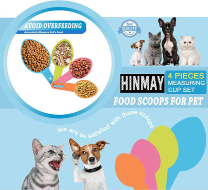 Pet Food Scoops Plastic Measuring Cups Set for Dog Cat and Bird Food6