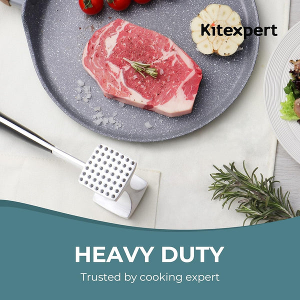 Meat Tenderizer Hammer with Comfortable-Grip Handle, Dual-Side Mallet for Kitchen, Heavy Duty Pounder for Tenderizing Steak, Beef and Fish5