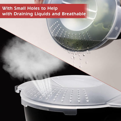 Professional Small Micro Cookware 1 Quart, Microwave Steamer for Vegetables, Microwave Cooker - BPA Free, Dishwasher Safe5