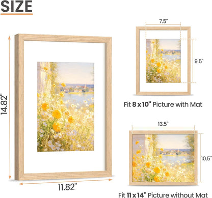 11X14 Picture Frame Solid Wooden, Nursery Decor, 1Pack Natural2
