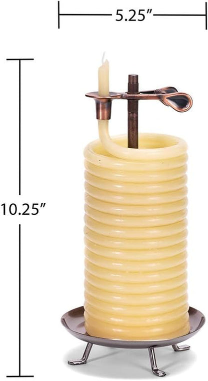 80-Hour Vertical Candle, Eco-Friendly Natural Beeswax with Cotton Wick3