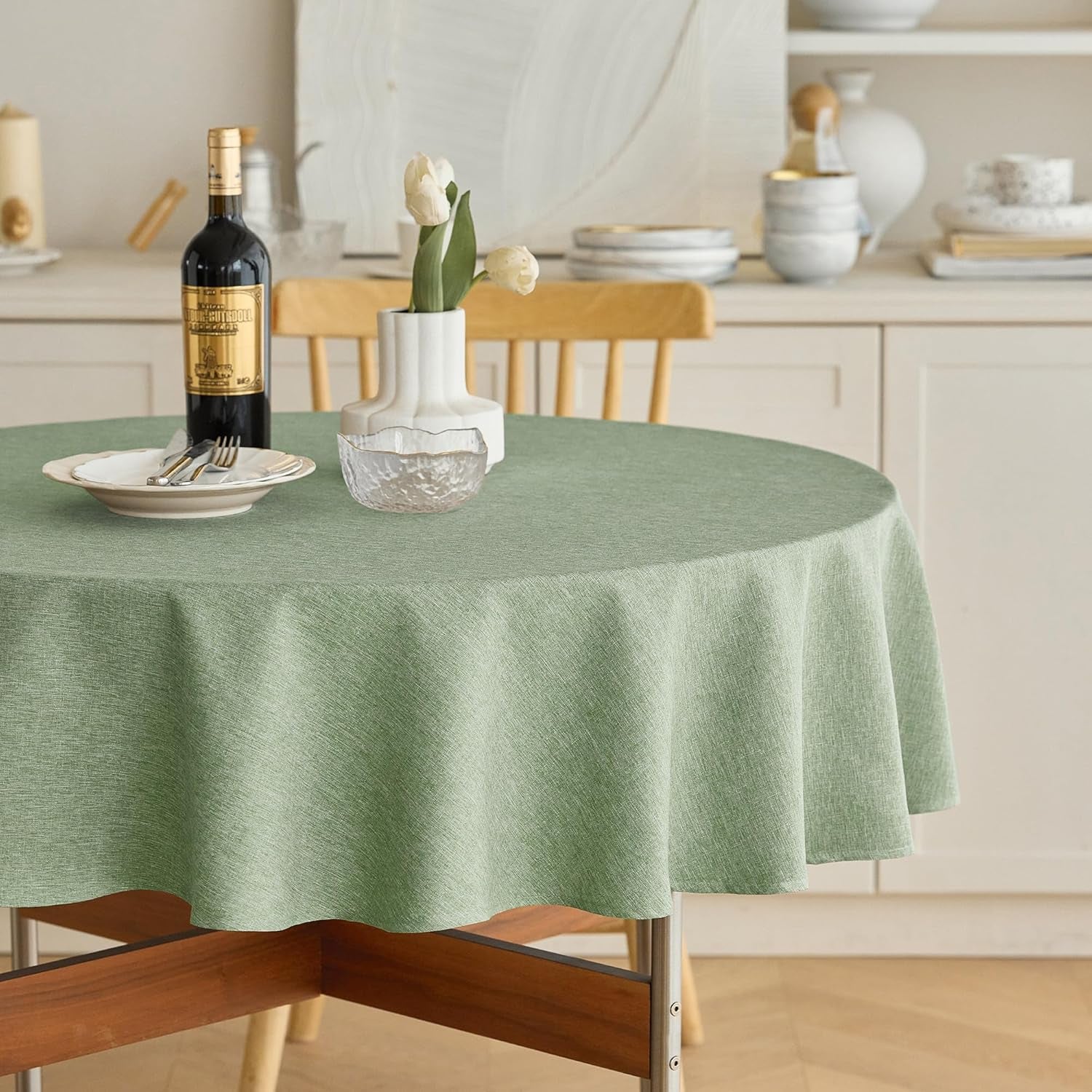 faux-linen-round-tablecloths-60-inch-waterproof-decorative-washable-texture-rustic-circle-table-cloth-cover-for-dining-kitchen-party-farmhouse-outdoorround-2-4-seats-sage-green