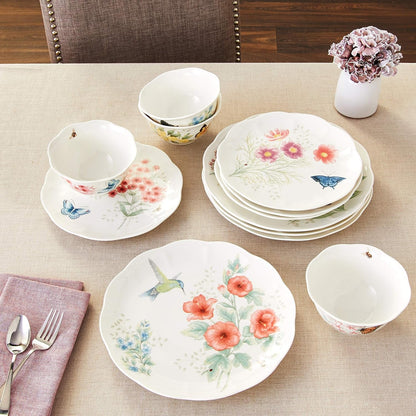 Butterfly Meadow Flutter Porcelain 12-Piece Dinnerware Set for 411