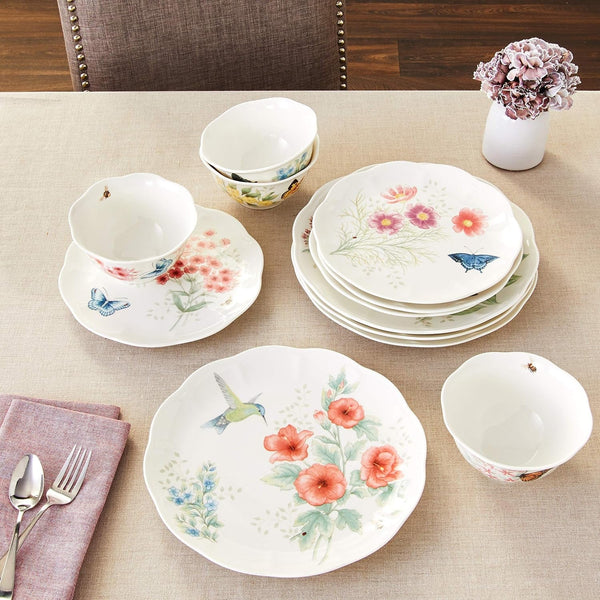 Butterfly Meadow Flutter Porcelain 12-Piece Dinnerware Set for 411