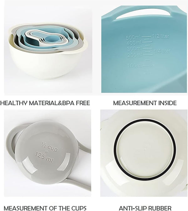 Plastic Nesting Bowls Set, 8 Pieces3