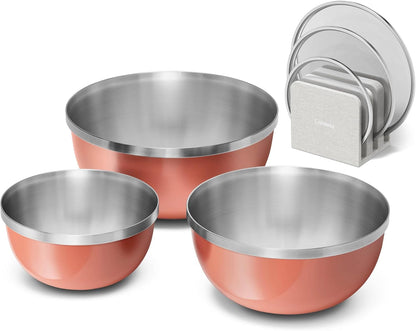 Caraway 7-Piece Mixing Bowl Set with Lids and Lid Storage Organizer1